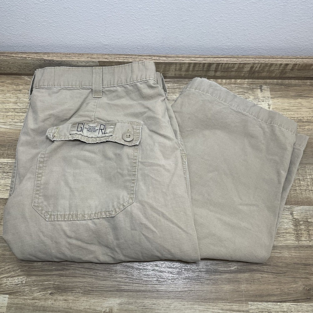 Girl Skateboards Ripstop Chino Pants Mens 38 Khaki 29" Inseam Made in USA *READ*